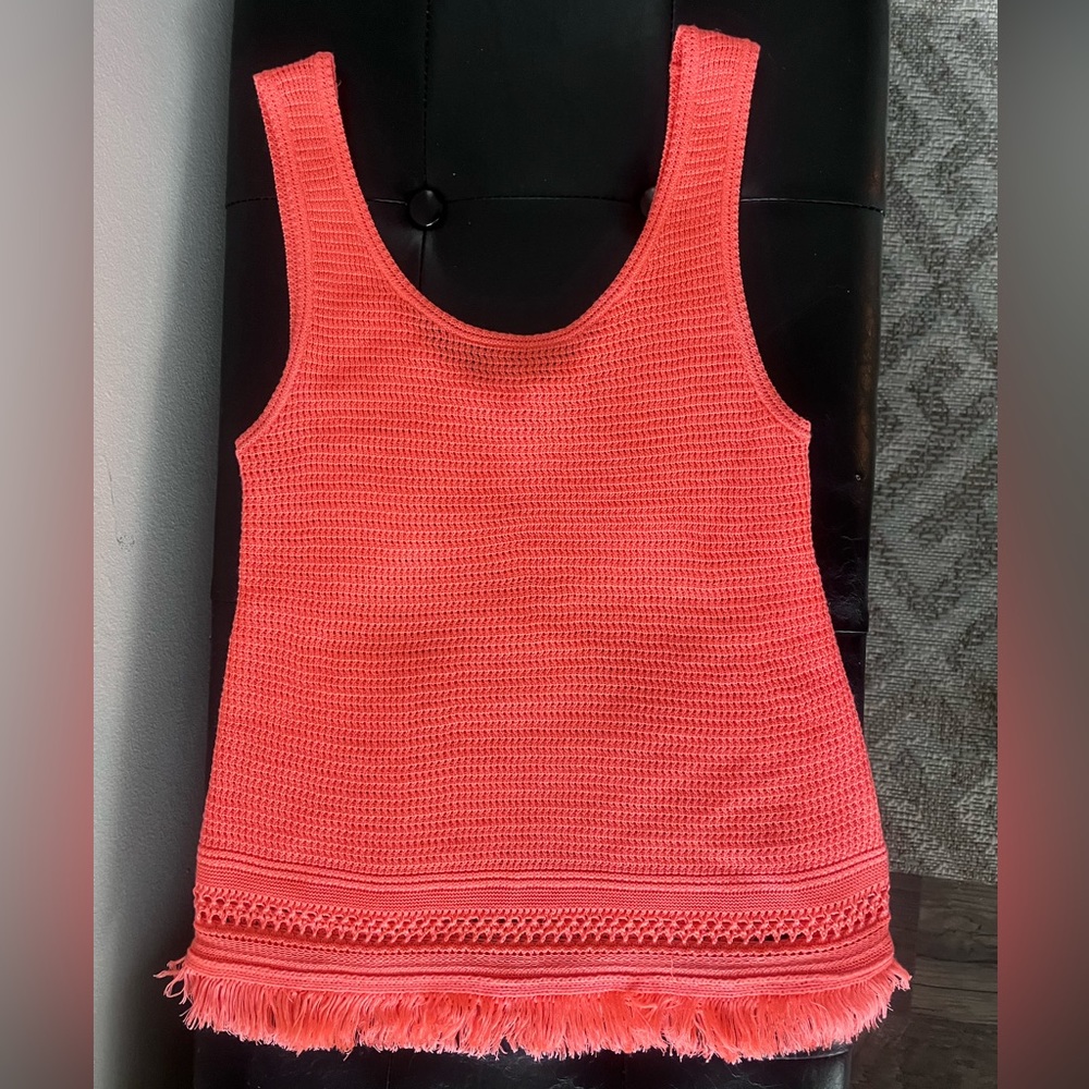 Orange/coral knit Lilly Pulitzer tank top - XXS, great condition.